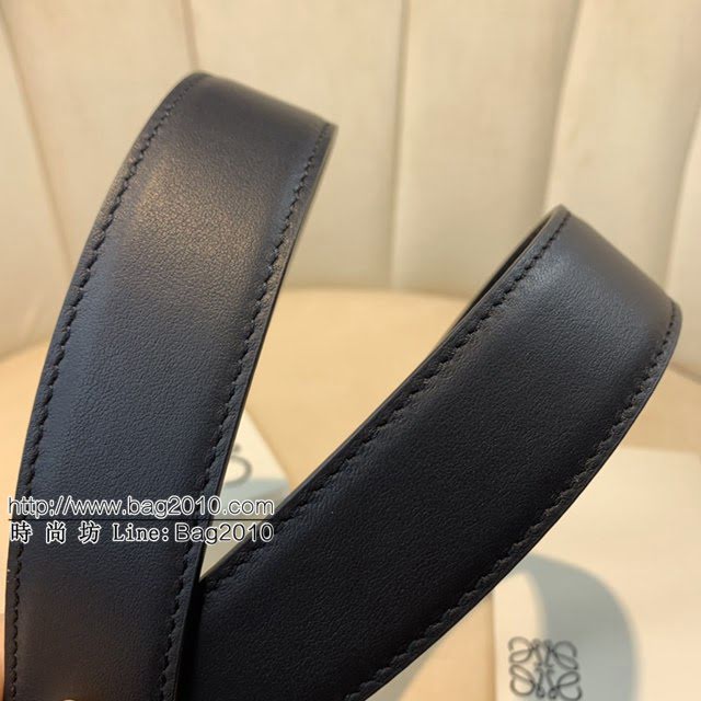 LOEWE女士皮帶 羅意威經典銅扣手掌紋雙面牛皮腰帶  jjp1802